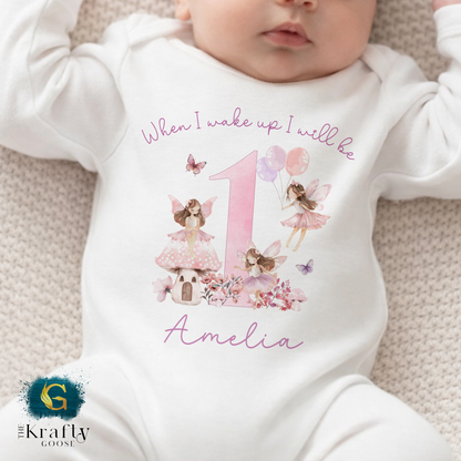 1st Birthday - When I Wake Up - Fairy Design