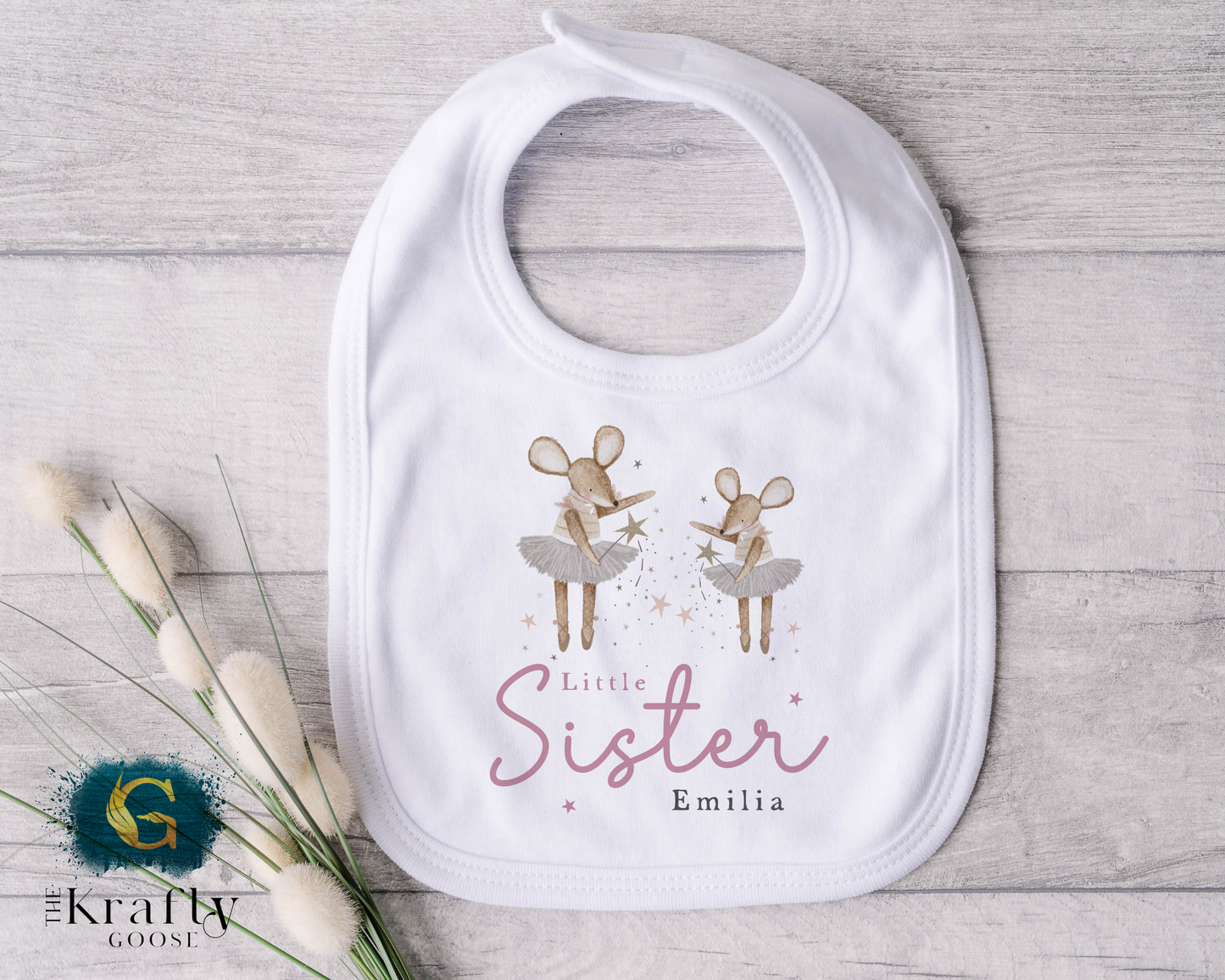 Matching Sister Outfit - Ballerina Mouse - T-Shirt, Sweatshirt, Baby Romper Vest Bib