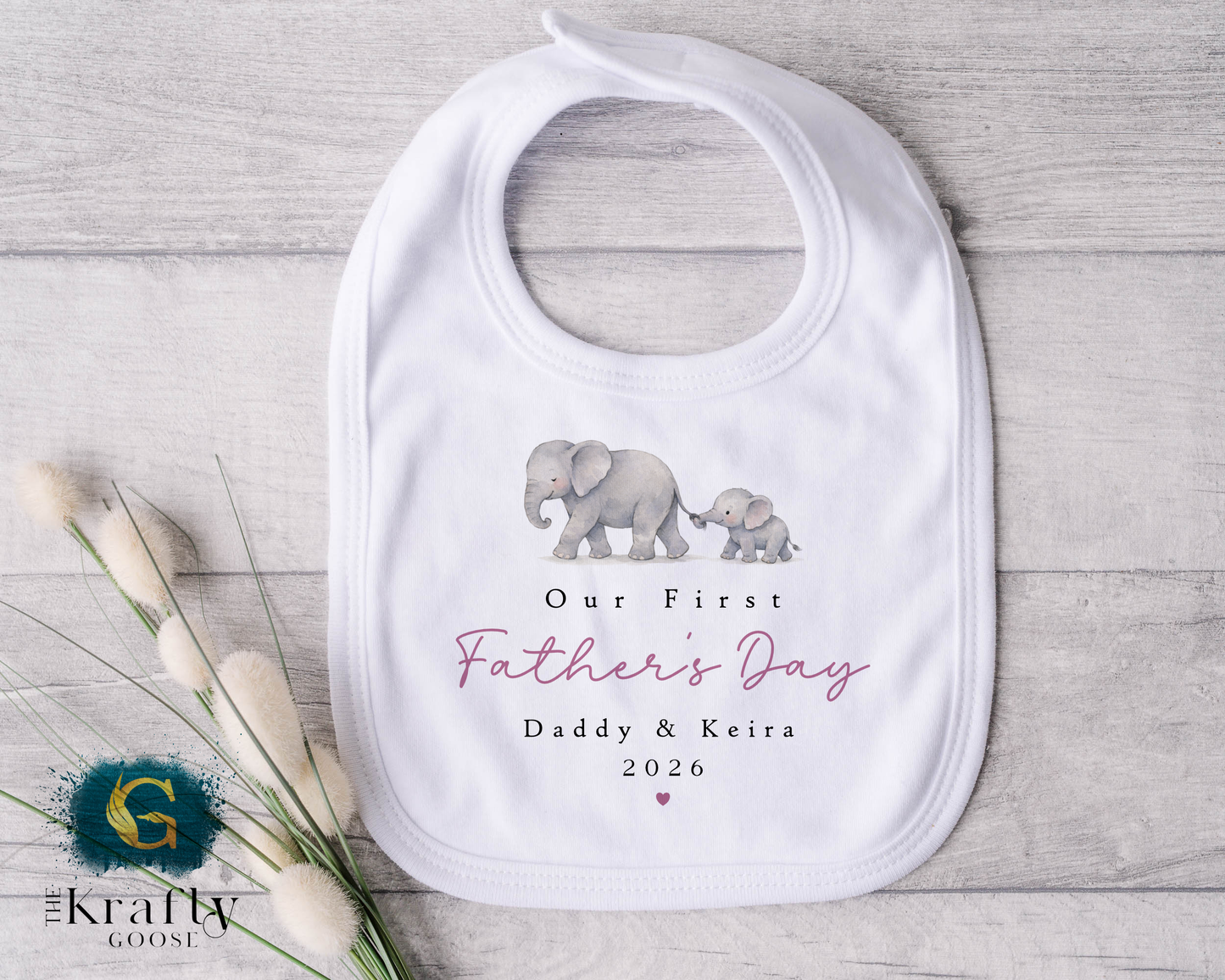 Our 1st Fathers Day Elephants - T-Shirt - Vest - Sleepsuit Romper - Sweater