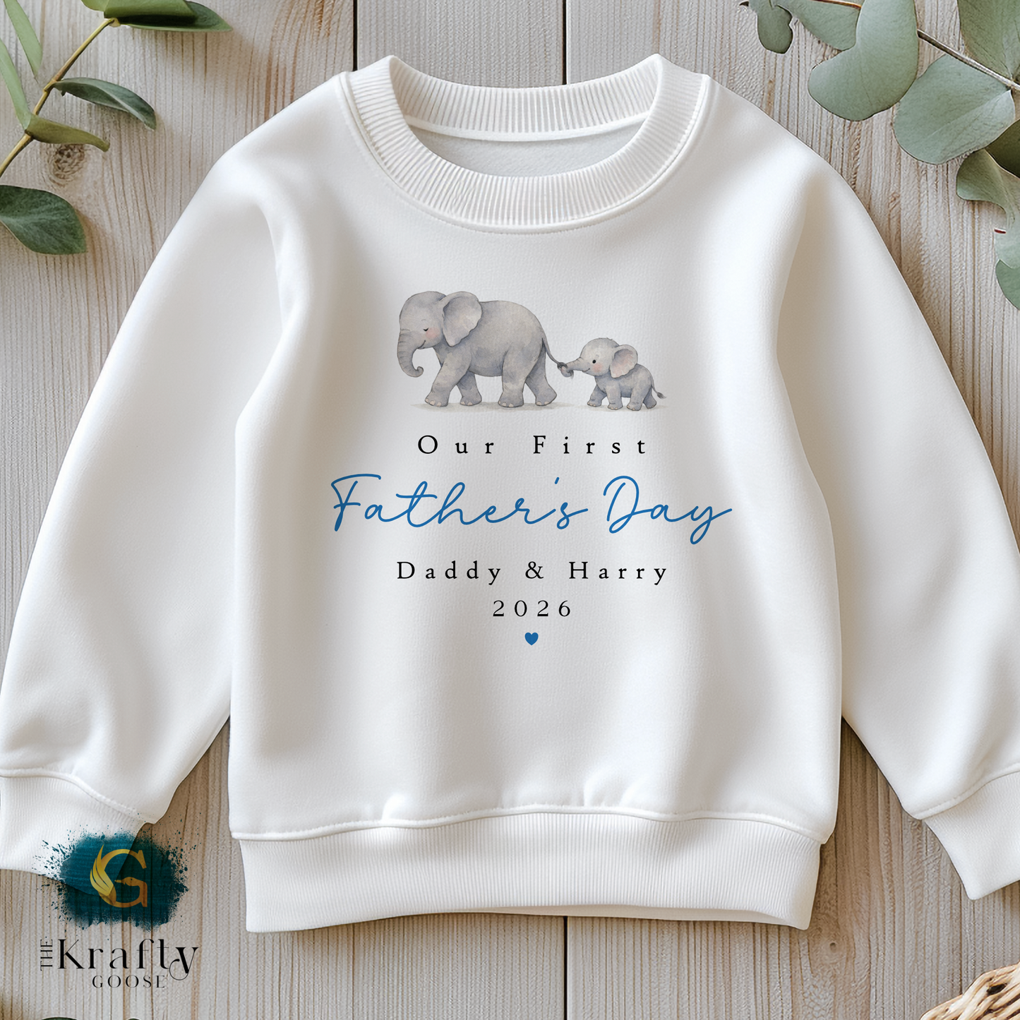 Our 1st Fathers Day Elephants - T-Shirt - Vest - Sleepsuit Romper - Sweater