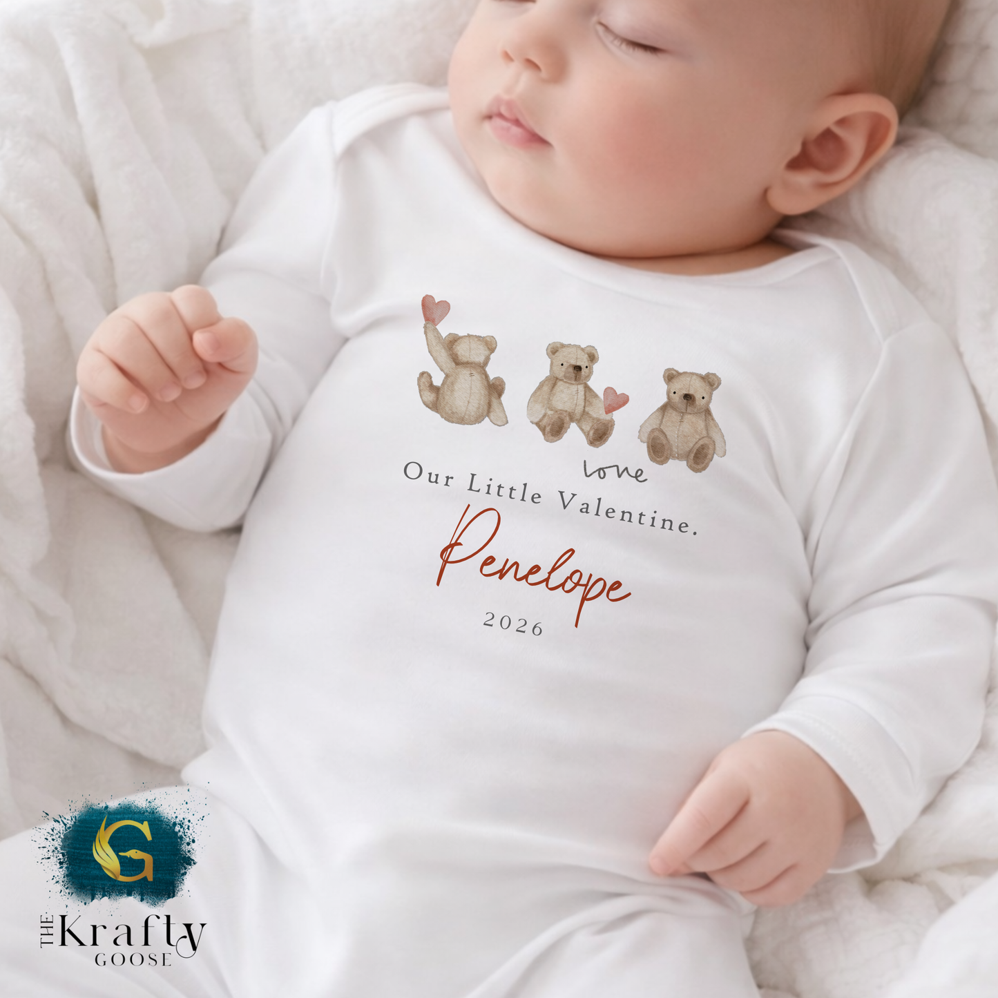 Our Little Valentine - Three Little Bears - T-Shirt - Sleepsuit Romper - Vest - Sweater (Copy)