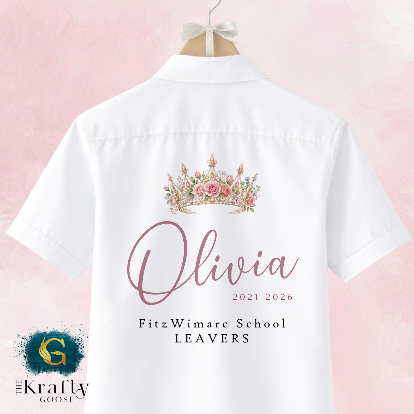 Flower Crown Leavers Shirt - Class of 2026 Leaver