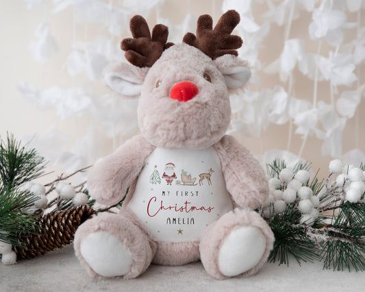 Reindeer Soft Toy - First Christmas