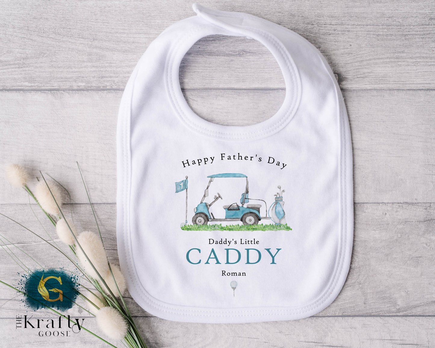 Daddy's Little Golf Caddy - Blue Happy Father's Day - T-Shirt - Vest - Sleepsuit Romper - Sweater