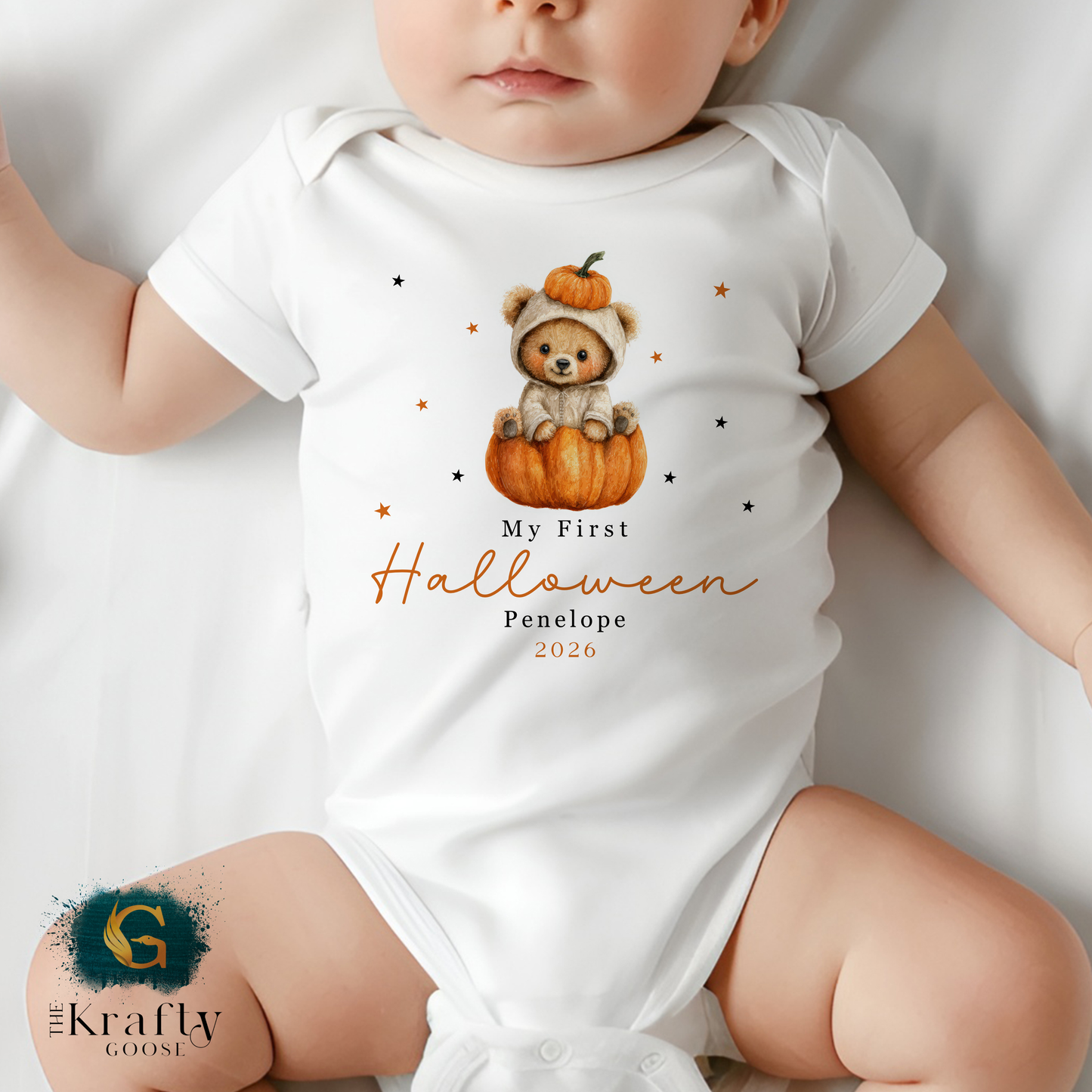 First Halloween - Teddy Pumpkin Design