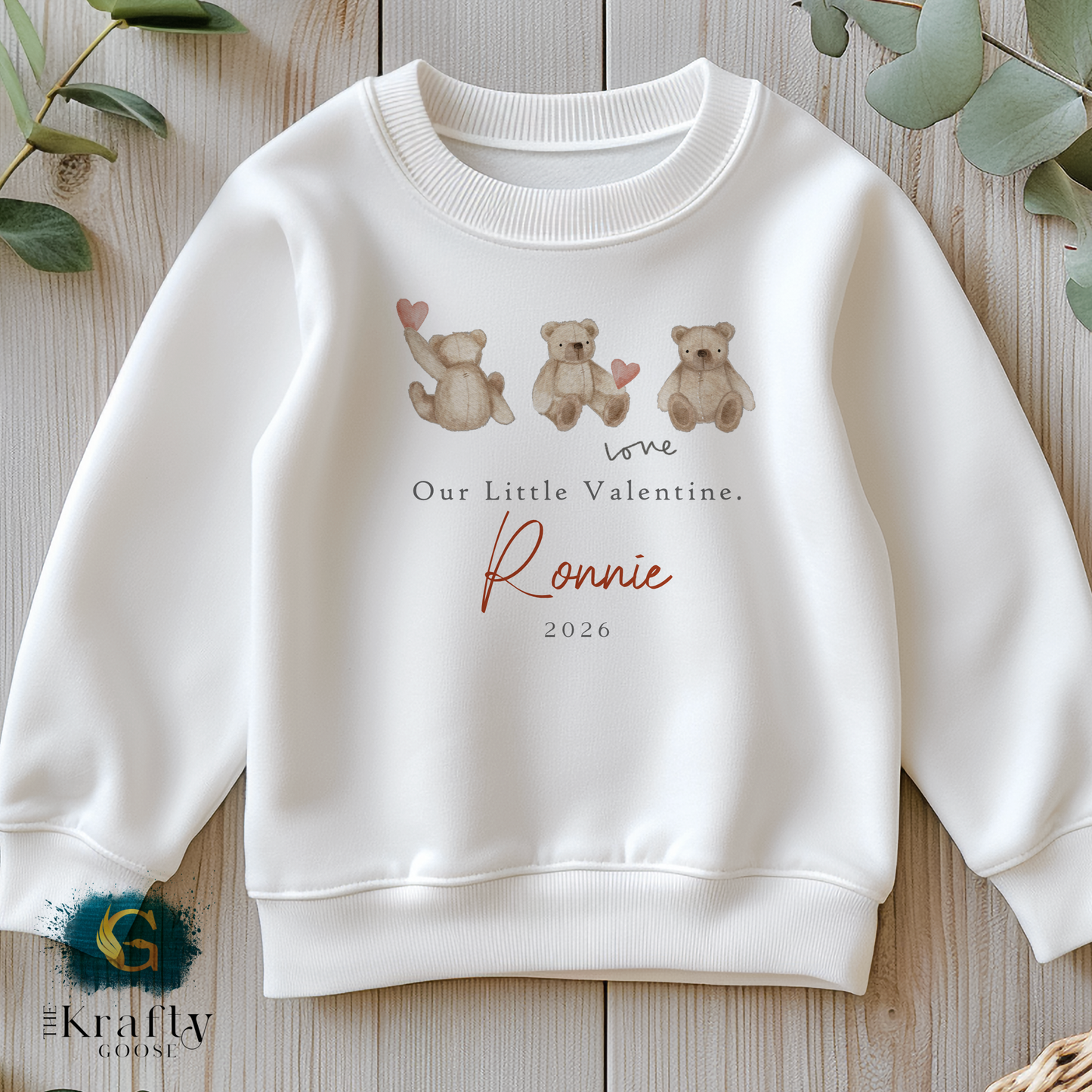 Our Little Valentine - Three Little Bears - T-Shirt - Sleepsuit Romper - Vest - Sweater (Copy)