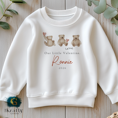 Our Little Valentine - Three Little Bears - T-Shirt - Sleepsuit Romper - Vest - Sweater (Copy)