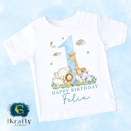 Safari Birthday - Blue Design