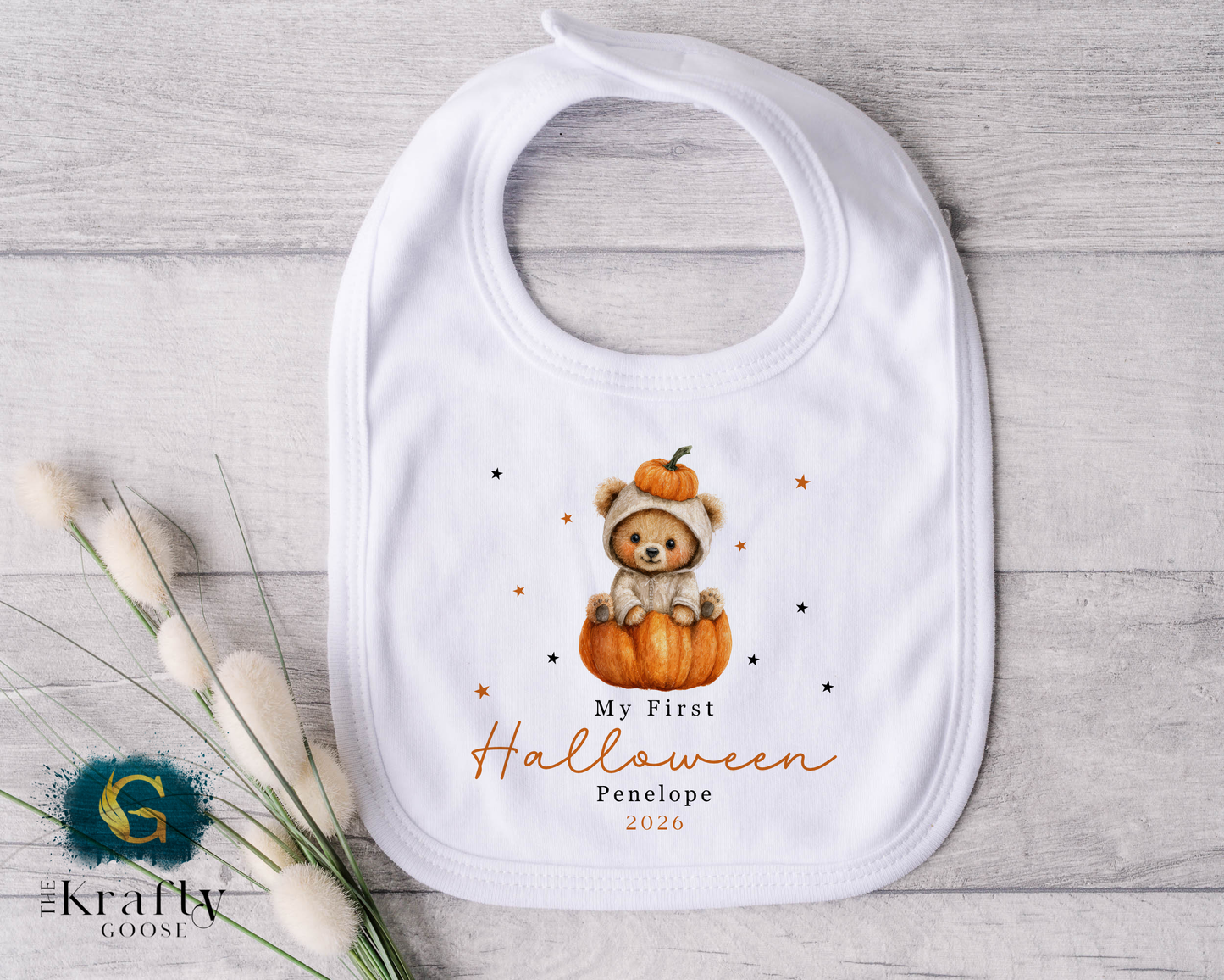 First Halloween - Teddy Pumpkin Design
