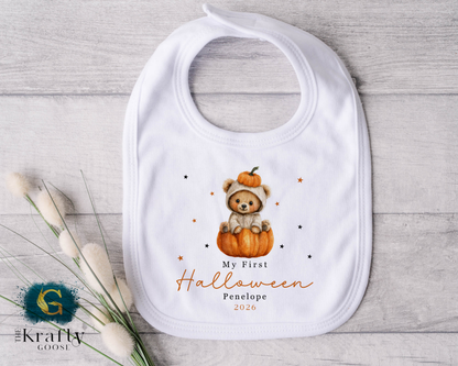 First Halloween - Teddy Pumpkin Design
