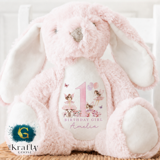 1st Birthday Bunny - Fairy 1st Birthday Bear