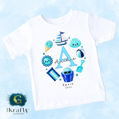 Little Dumpling Holiday - Blue Design - T-Shirt - Vest - Sleepsuit Romper - Sweater