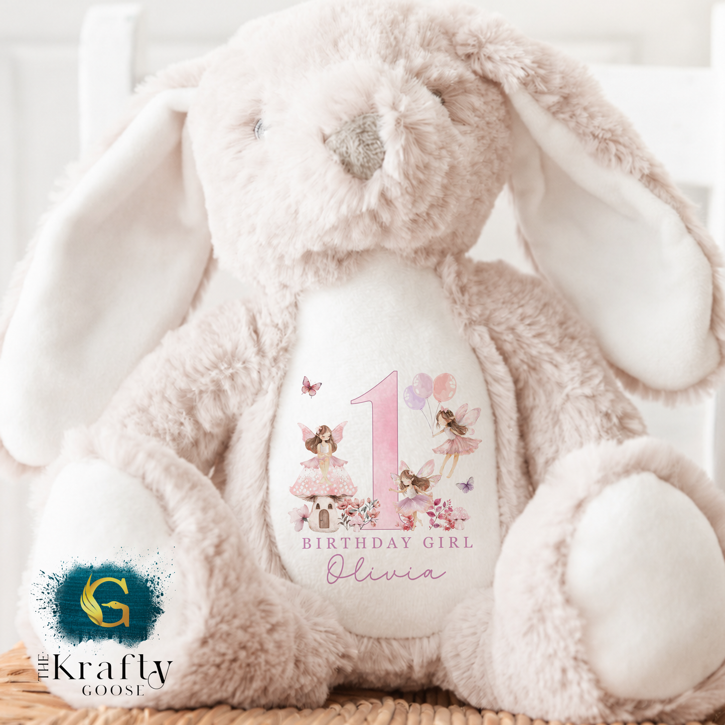 1st Birthday Bunny - Fairy 1st Birthday Bear