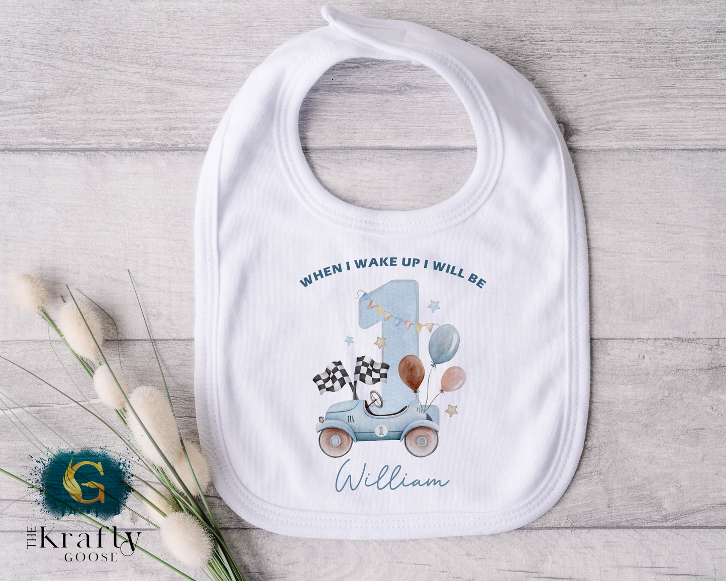 1st Birthday - When I Wake Up - Racing Car Design