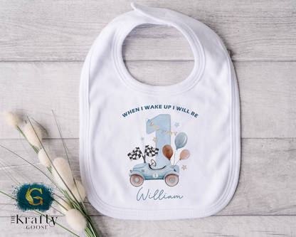 1st Birthday - When I Wake Up - Racing Car Design
