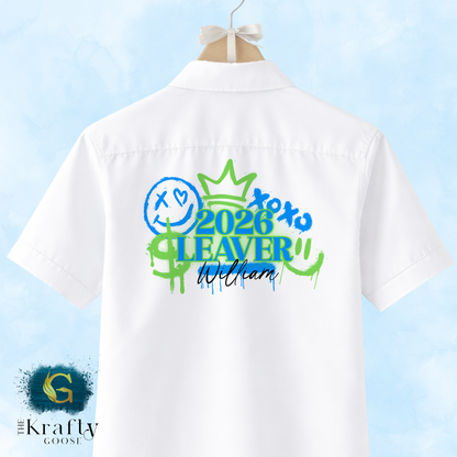 Graffiti Style Leavers Shirt - Class of 2026 Leaver