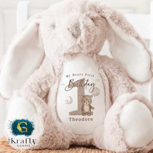 1st Birthday Bunny - Beary 1st Birthday Bear