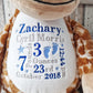 Embroidered Birth Announcement Soft Toy