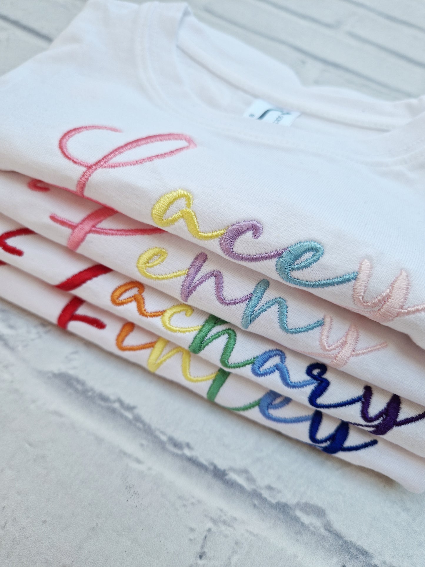 Coloured Name T-Shirt