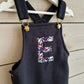 Dinosaur Initial Dungaree Dress