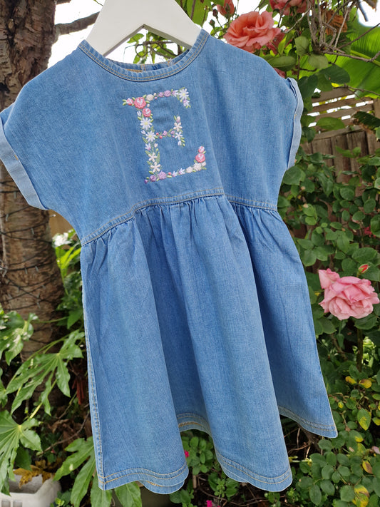 Floral Initial Cotton Dress