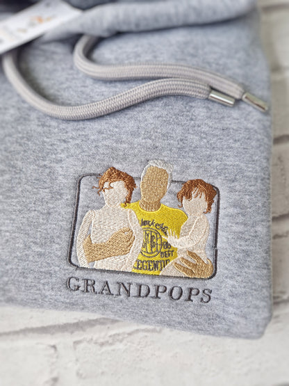 Portrait Photo Embroidered Hoodie