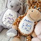 Embroidered Birth Announcement Soft Toy