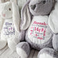 Embroidered Birth Announcement Soft Toy