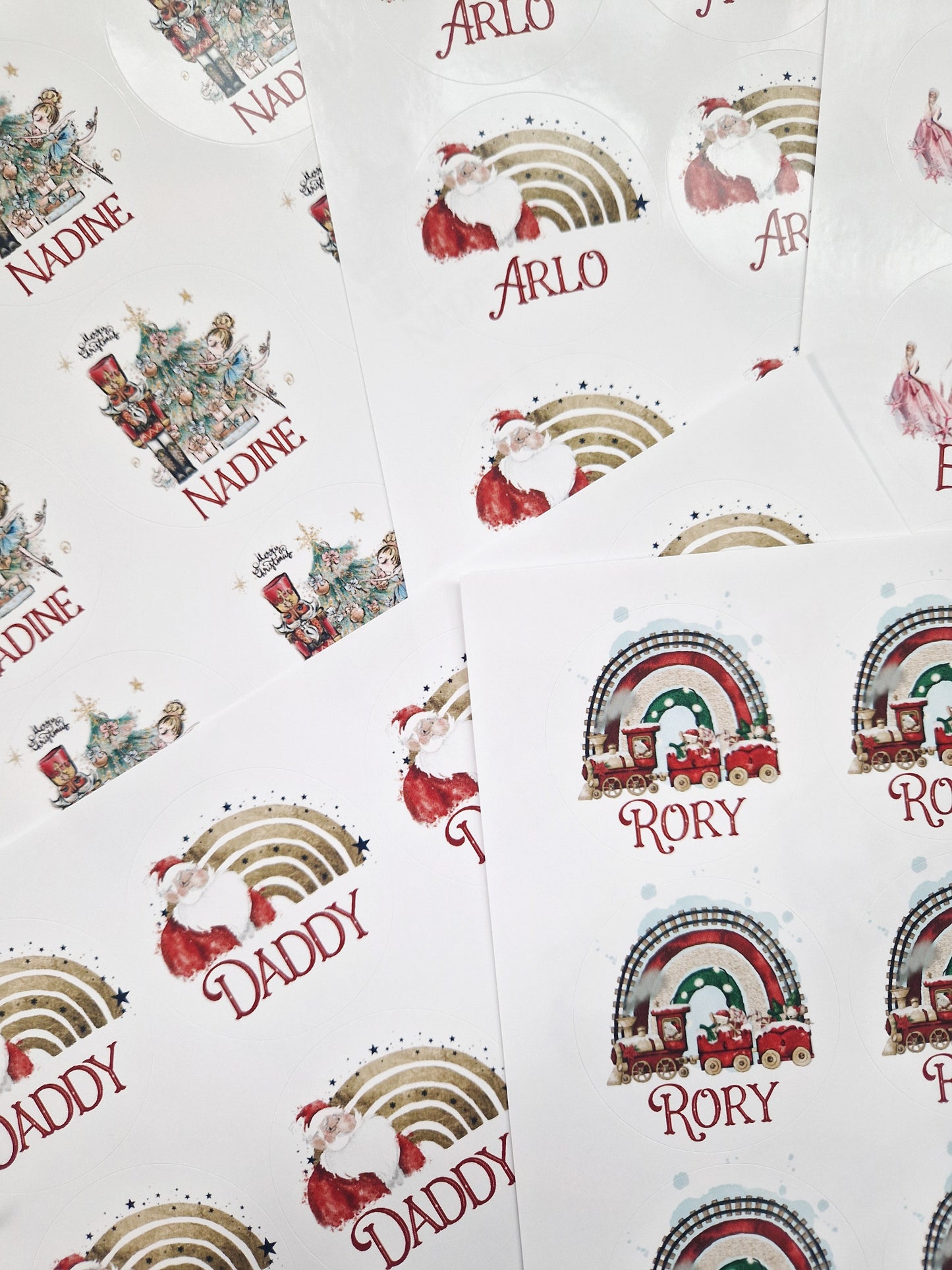 24 Personalised Christmas Stickers