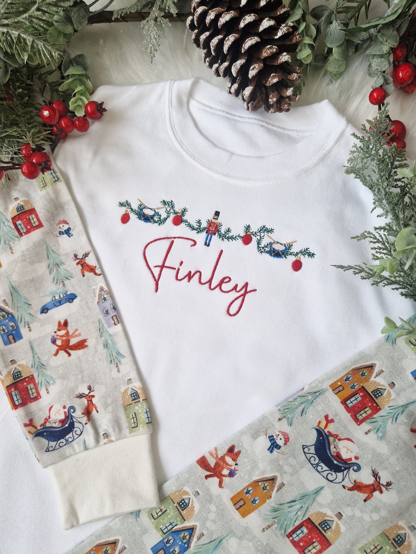 Nutcracker Garland Christmas Pyjamas