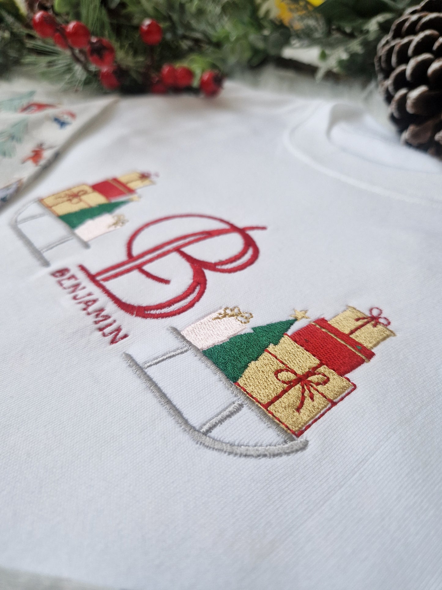 Mini Sleigh Monogram Christmas Pyjamas