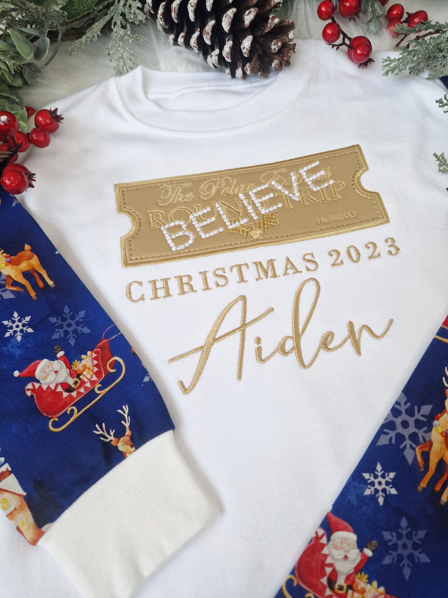 Polar Express Ticket Christmas Pyjamas