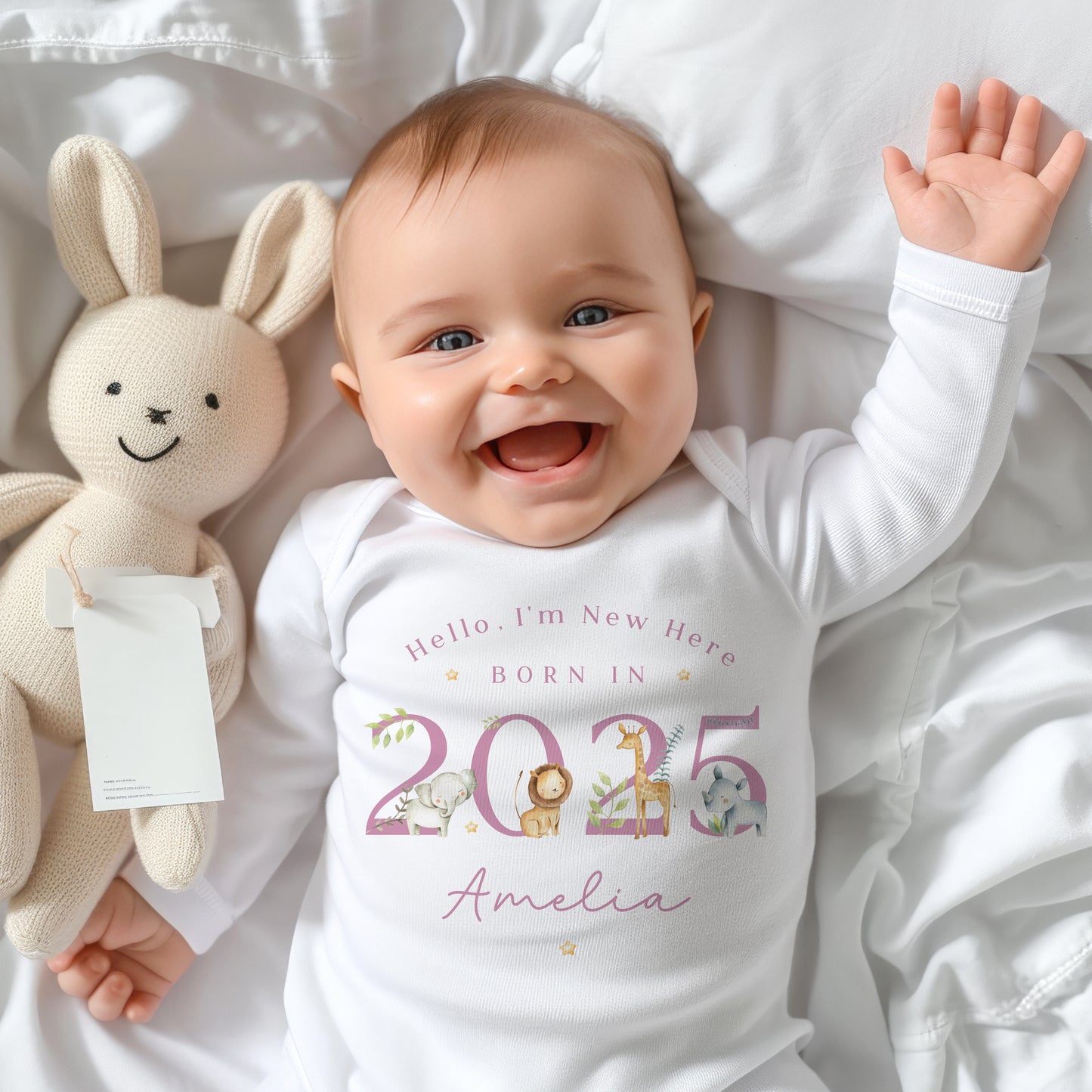 Born in 2025 - Safari Design - Four Colours to Choose