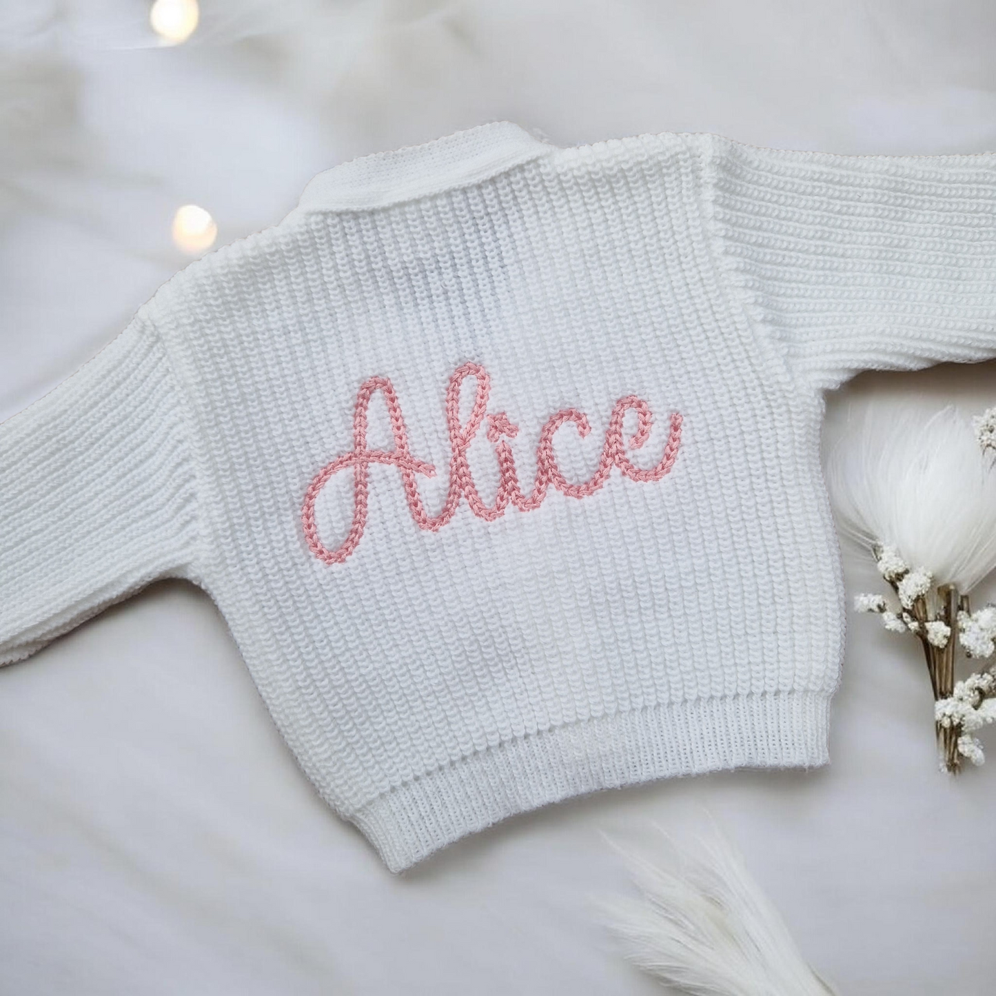 Name Knitted Cardigan