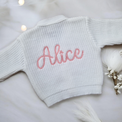 Name Knitted Cardigan