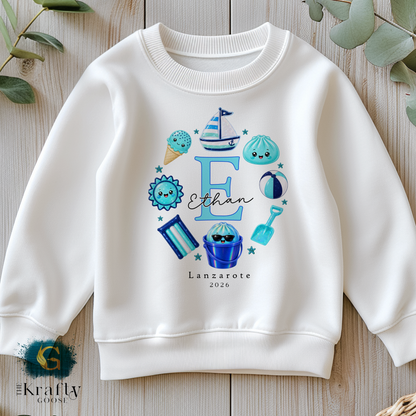 Little Dumpling Holiday - Blue Design - T-Shirt - Vest - Sleepsuit Romper - Sweater