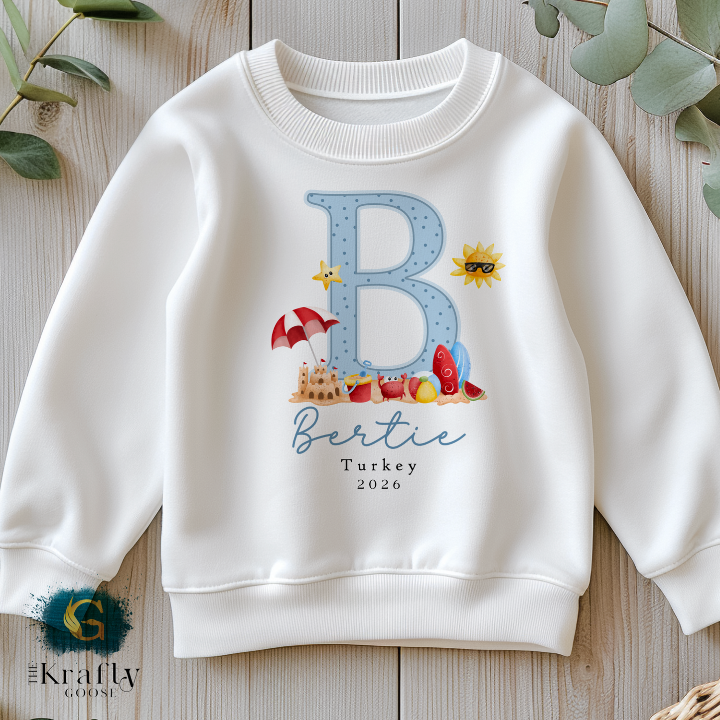 My First Holiday - Beach Scene - T-Shirt - Vest - Sleepsuit Romper - Sweater