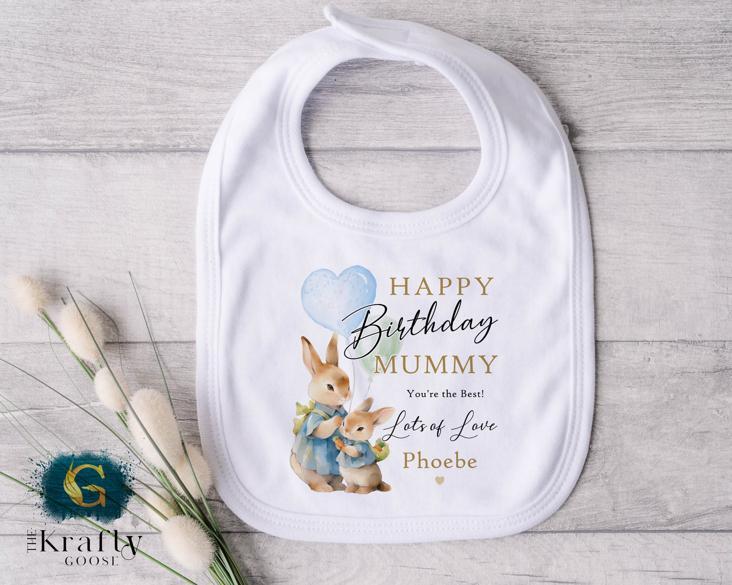 Happy Birthday Mummy - Rabbit Design - T-Shirt - Vest - Sleepsuit Romper