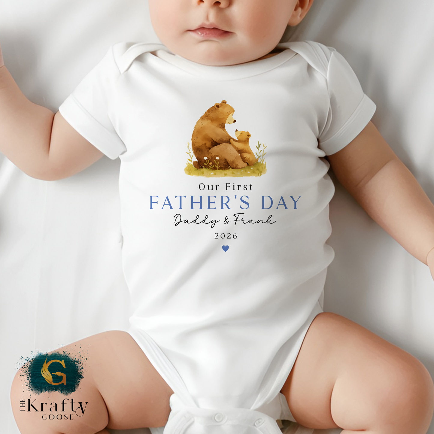 Our 1st Fathers Day Bears - T-Shirt - Vest - Sleepsuit Romper - Sweater