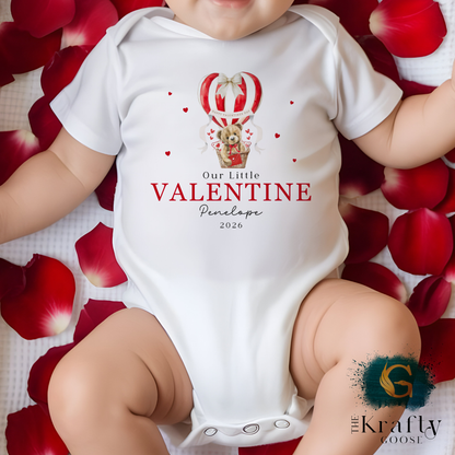 Our Little Valentine - Teddy Hot Air Balloon Design