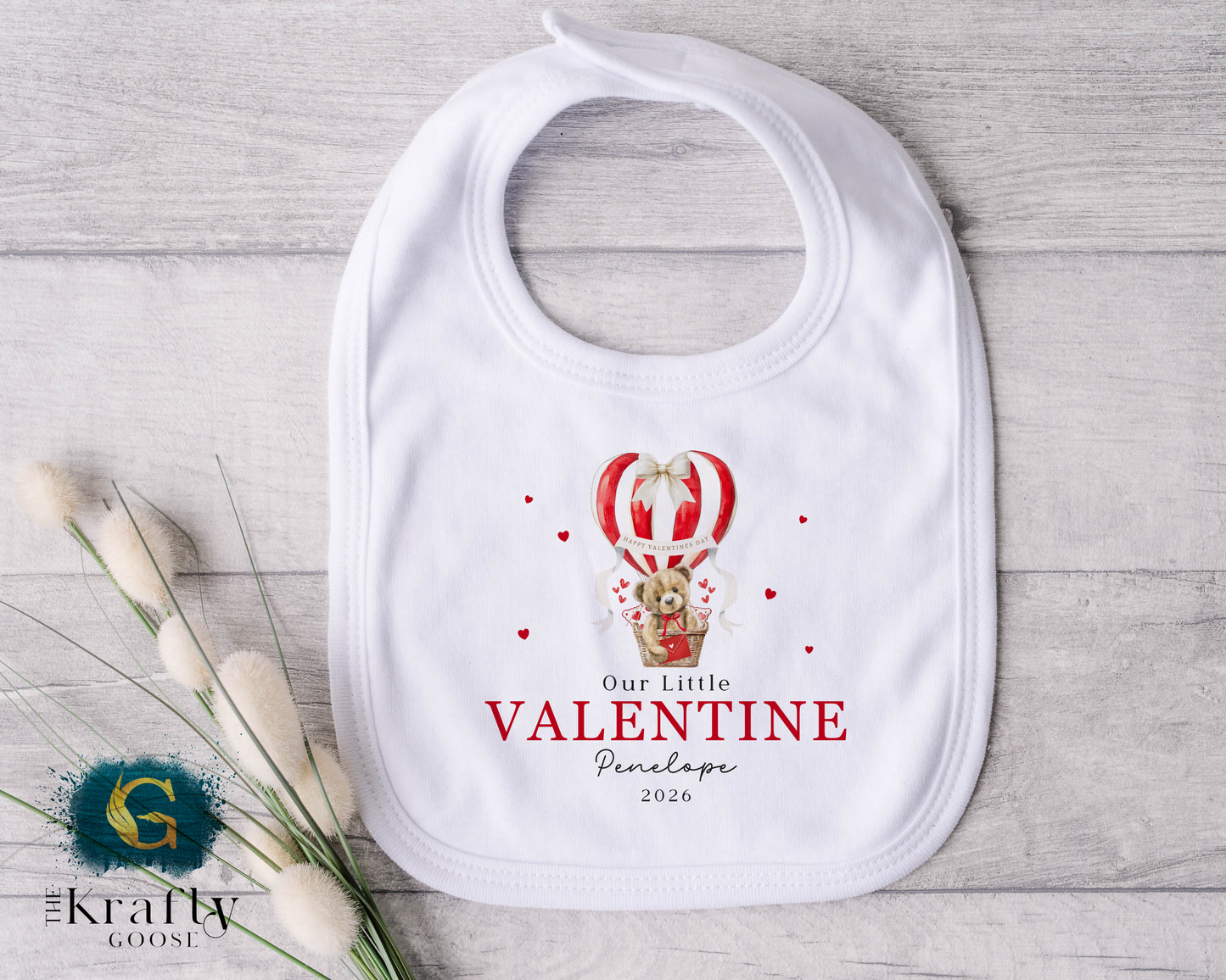 Our Little Valentine - Teddy Hot Air Balloon Design