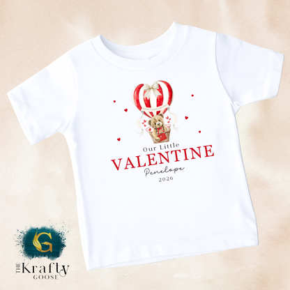 Our Little Valentine - Teddy Hot Air Balloon Design