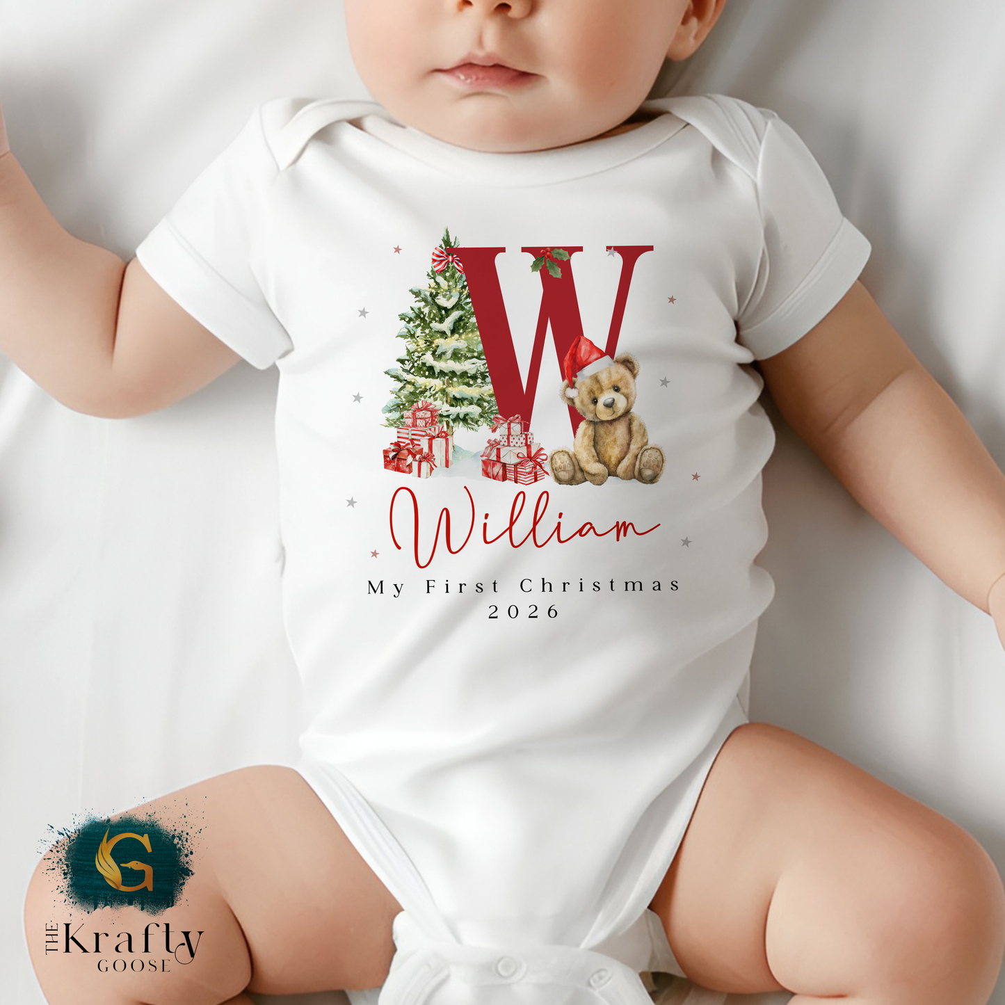 Cute Teddy Bear Alphabet - First Christmas