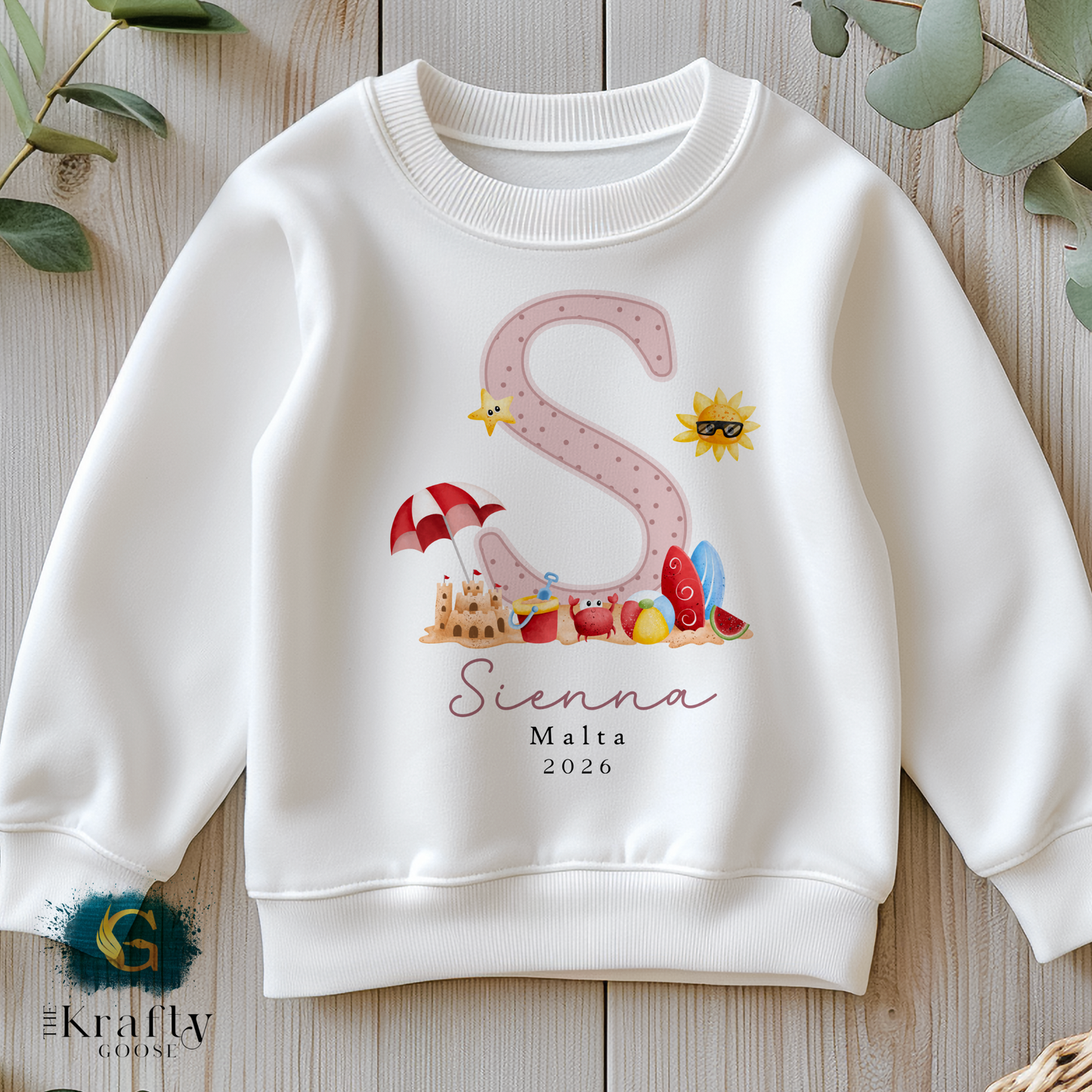 My First Holiday - Beach Scene - T-Shirt - Vest - Sleepsuit Romper - Sweater