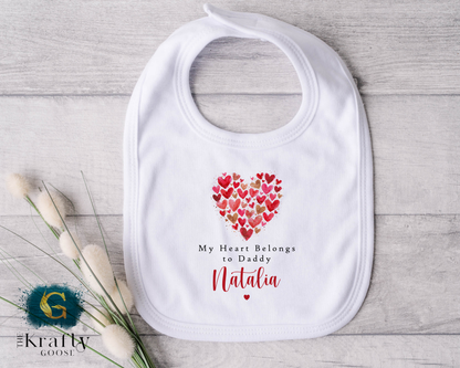 My Heart Belongs To Daddy / Mummy - Sleepsuit Romper - Vest - T-Shirt - Sweater
