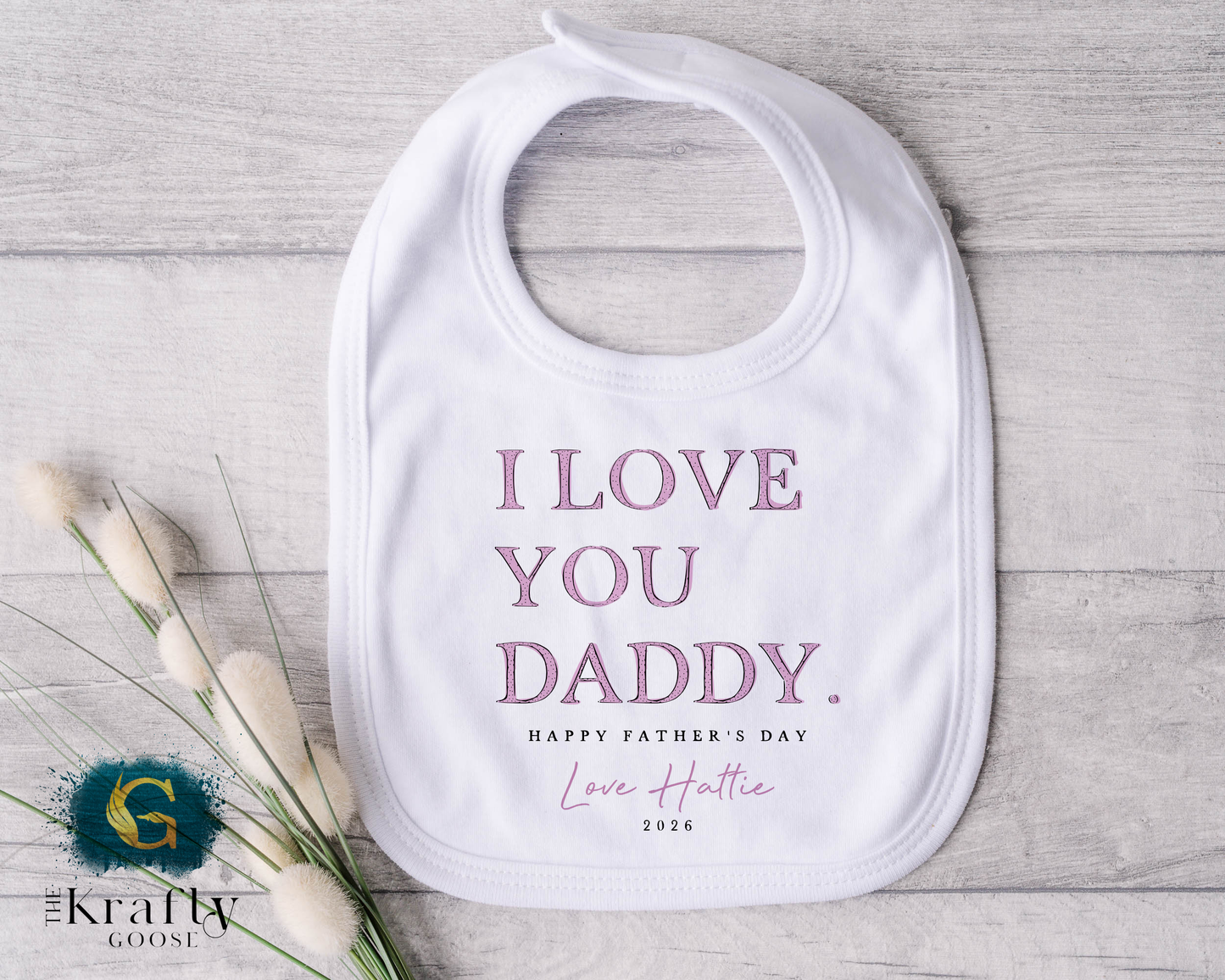 I Love You Daddy - Pink Happy Father's Day - T-Shirt - Vest - Sleepsuit Romper - Sweater