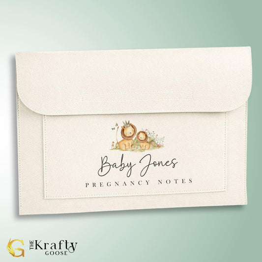 Pregnancy Maternity Notes Folder - Lion Design