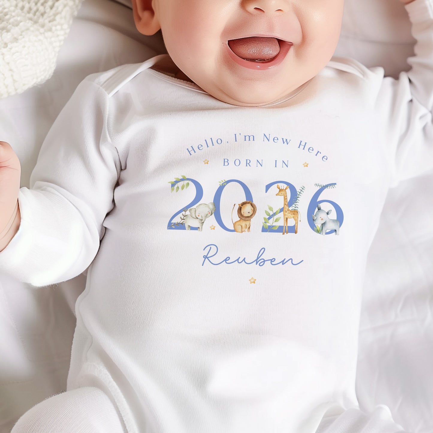 Born in 2026 - Safari Design - Four Colours to Choose