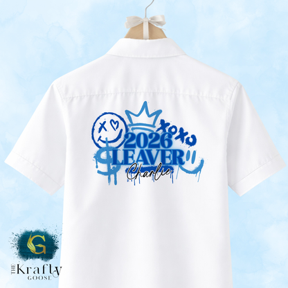 Graffiti Style Leavers Shirt - Class of 2026 Leaver