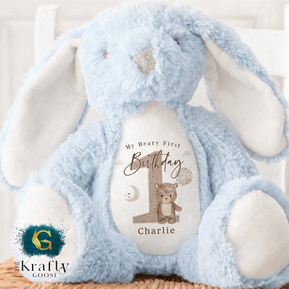 1st Birthday Bunny - Beary 1st Birthday Bear